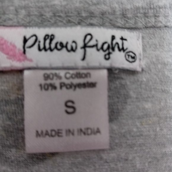 Pillow Fight Silver Gray Girls Nightgown Small - Picture 5 of 5